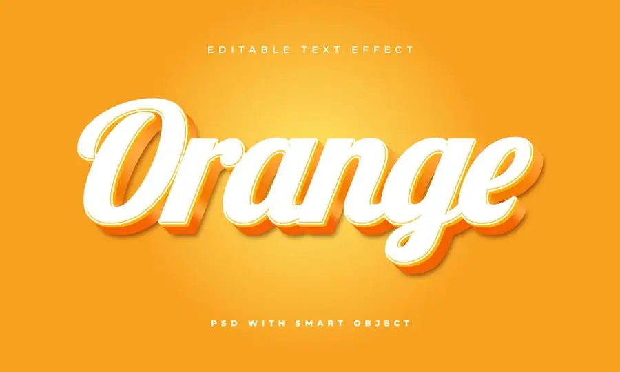 Orange fantasy font style