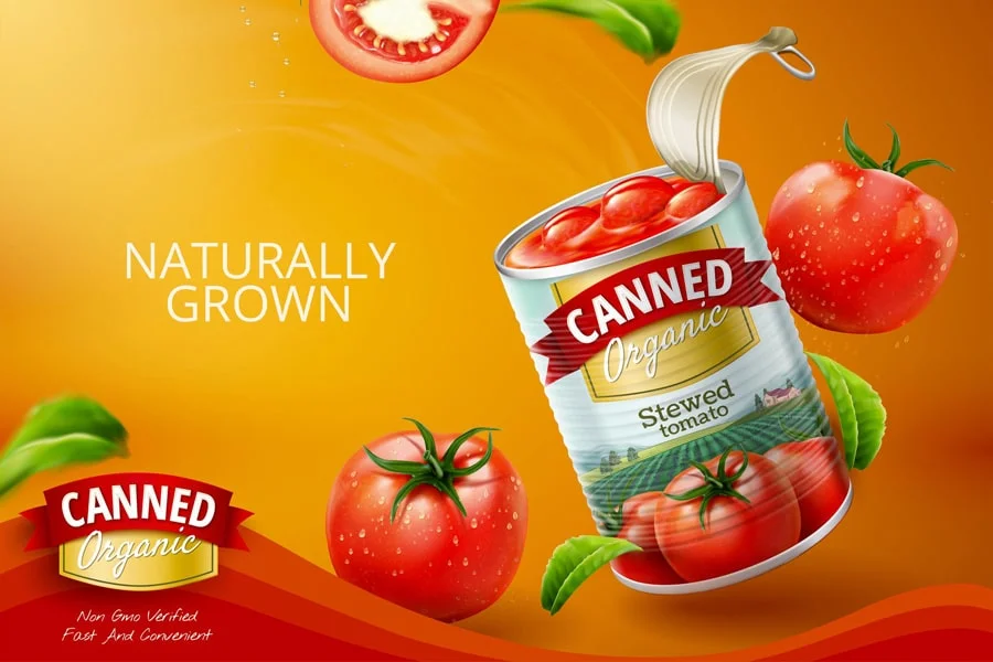 Open layer design of tomato paste