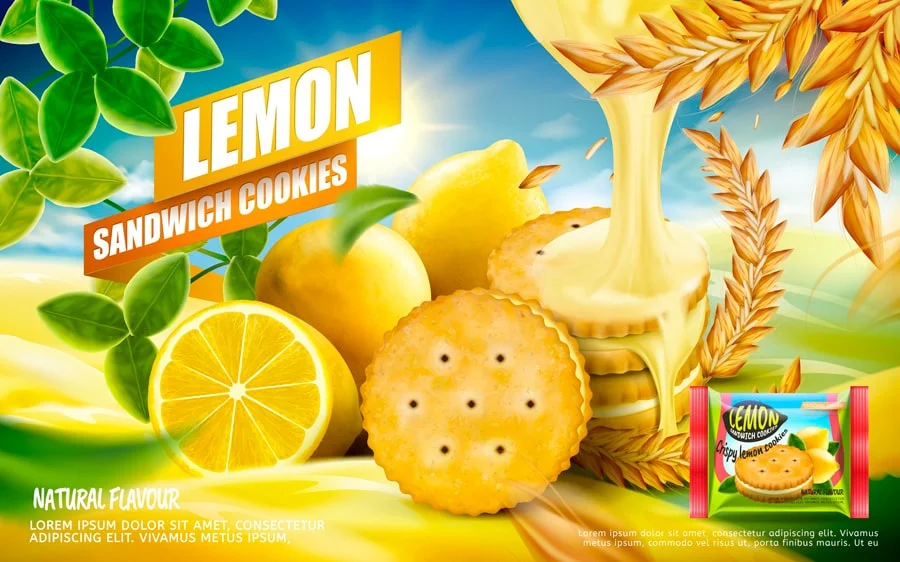 Lemon Biscuits psd