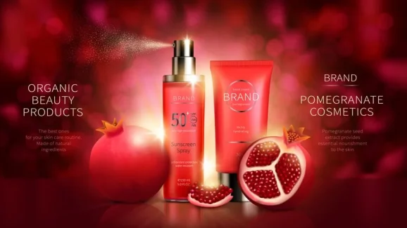 Pomegranate cream psd