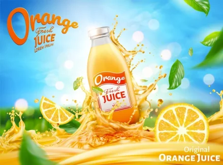 Orange drink psd